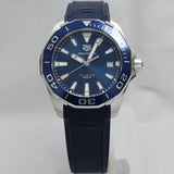 Shop Tag Heuer Aquaracer Blue Dial Blue Rubber Strap Watch for Men - WAY111C.FT6155 in USA