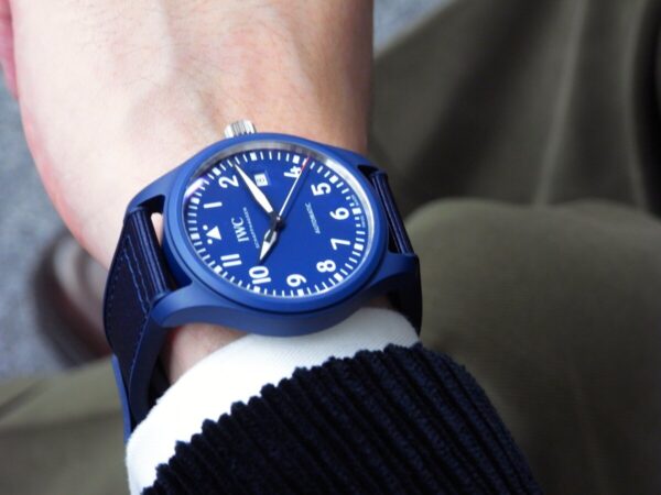 IWC Pilot’s Watch Automatic "Laureus Sport for Good" Edition Blue Dial Blue Nylon Strap Watch for Men - IW328101 Buy Now By IWC