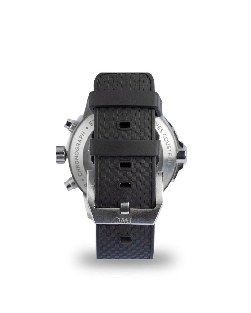 Shop IWC Aquatimer Automatic Chronograph 44mm Blue Dial Black Rubber Strap Watch for Men - IW376805 in USA