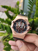 Maserati Potenza Skeleton Limited Edition Dial Black Strap Watch For Men - R8821108026 Buy Now By Maserati