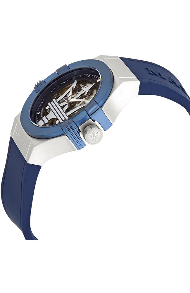 Maserati Potenza 42mm Blue Dial Automatic Silicone Strap Watch For Men - R8821108028 Buy Now By Maserati