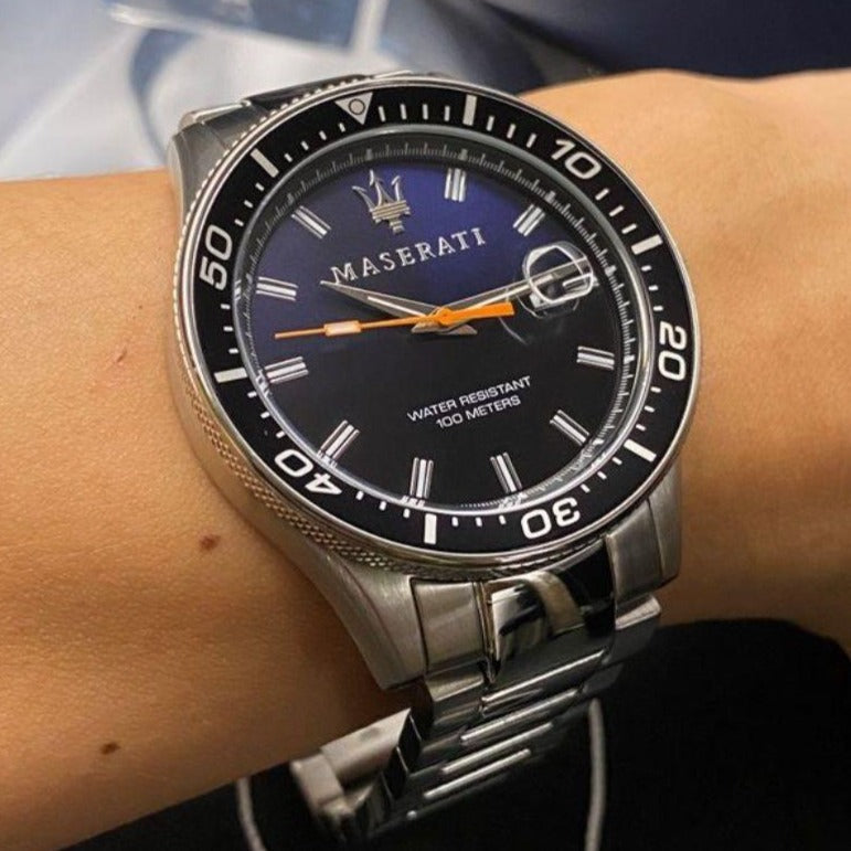 Maserati SFIDA Quartz Bue Dial Stainless Steel Watch For Men - R8853140001 Buy Now By Maserati
