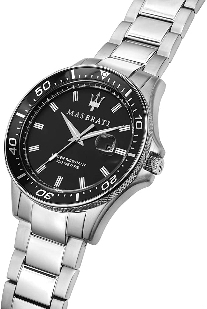 Maserati SFIDA Quartz Black Dial Stainless Steel Watch For Men - R8853140002 Buy Now By Maserati