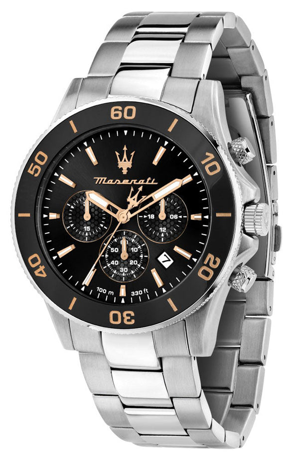 Maserati Competizione Chronograph Black Dial Silver Steel Strap Watch For Men - R8873600003 Buy Now By Maserati