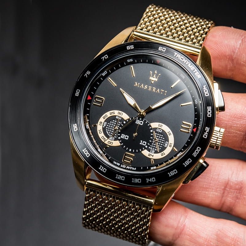 Maserati Traguardo 45mm Quartz Gold Black Dial Watch For Men - R8873612010 Buy Now By Maserati