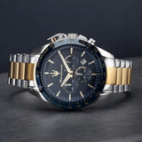 Maserati Traguardo Chronograph Limited Edition Blue Dial Two Tone Steel Strap Watch For Men - R8873612046 Buy Now By Maserati