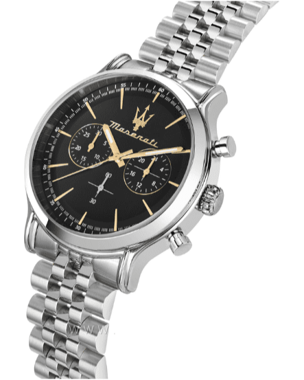 Maserati Epoca Chronograph Black Dial Silver Steel Strap Watch For Men - R8873618017 Buy Now By Maserati