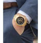 Maserati Successo 44mm Black Dial Gold Stainless Steel Strap Watch For Men - R8873621013 Buy Now By Maserati