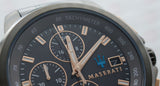 Maserati Successo Solar Black Dial Grey Steel Strap Watch For Men - R8873645001 Buy Now By Maserati