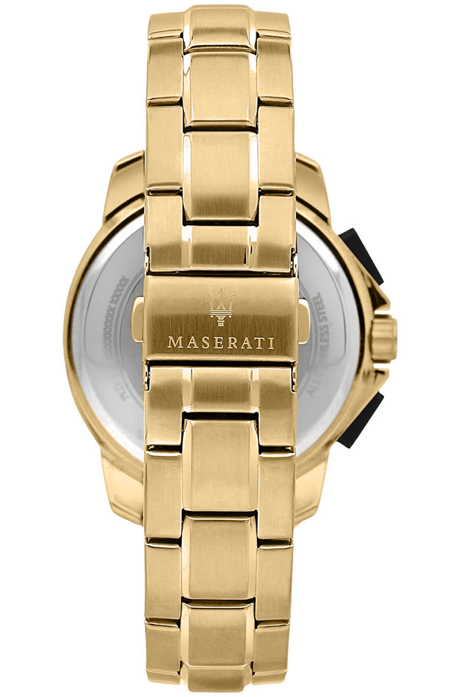 Maserati Successo Black Dial Gold Stainless Steel Watch For Men - R8873645002 Buy Now By Maserati