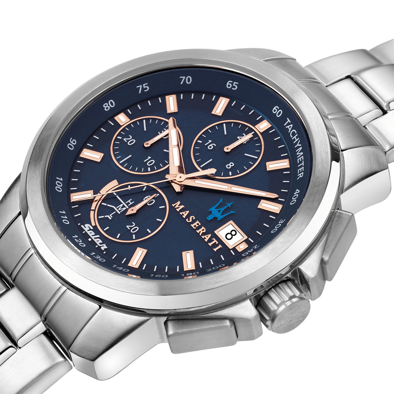 Maserati Successo 44mm Solar Blue Stainless Steel Watch For Men - R8873645004 Buy Now By Maserati