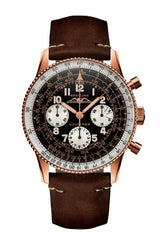 Breitling Navitimer 1959 Edition Black Dial Brown Leather Strap Watch for Men - RB0910371B1X1