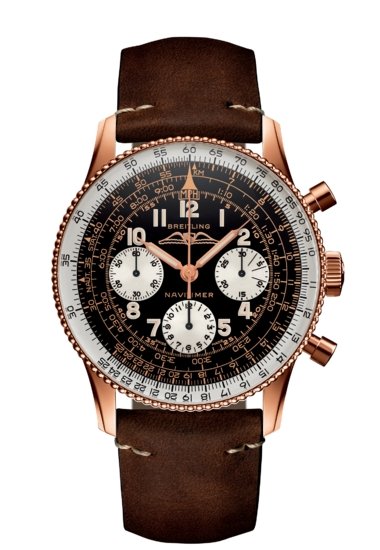 Breitling Navitimer 1959 Edition Black Dial Brown Leather Strap Watch for Men - RB0910371B1X1