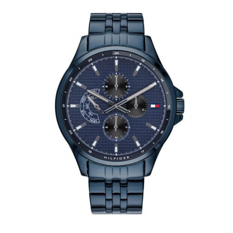 Tommy Hilfiger Shawn Quartz Blue Dial Blue Steel Strap Watch for Men - 1791618 Buy Now By Tommy Hilfiger