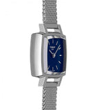 Shop Tissot Lovely Square Blue Dial Silver Mesh Bracelet Watch For Women - T058.109.11.041.00 in USA