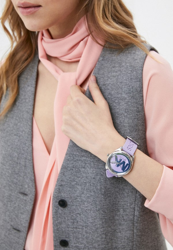 Michael Kors Janelle Three Hand Purple Dial Purple Rubber Strap Watch For Women - MK7143 Buy Now By Michael Kors