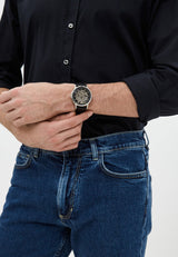 Emporio Armani Meccanico Skeleton Automatic Black Dial Black Leather Strap Watch for Men - AR60038 Buy Now By Emporio Armani