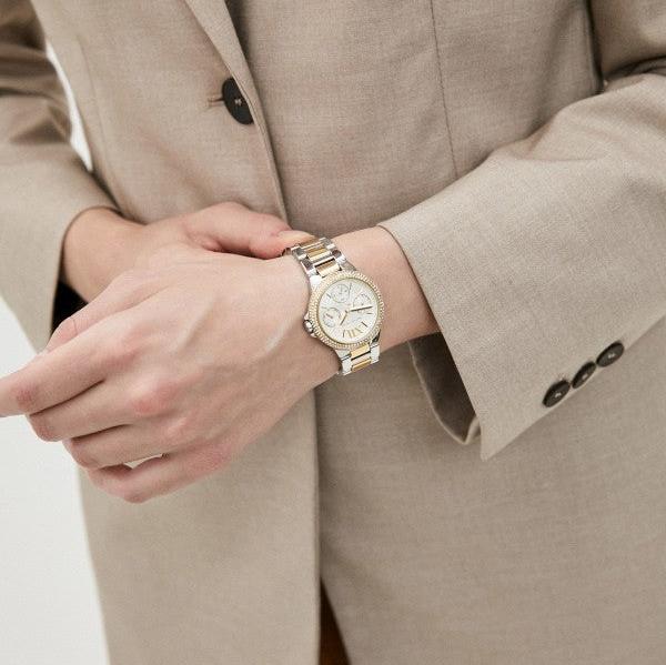 Michael Kors Camille Multifunction Silver Dial Two Tone Steel Strap Watch For Women - MK6982 Buy Now By Michael Kors