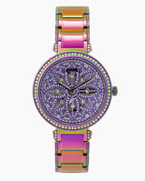 Shop Guess Lily Analog Purple Dial Purple Steel Strap Watch For Women - GW0528L4 in USA