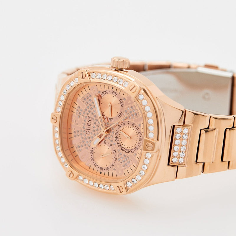 Guess Duchees Quartz Rose Gold Dial Rose Gold Steel Strap Watch For Women - GW0558L3 Buy Now By Guess