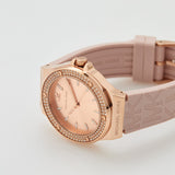 Michael Kors Mini Lennox Three-Hand Rose Gold Dial Pink Silicone Strap Watch For Women - MK7282 Buy Now By Michael Kors