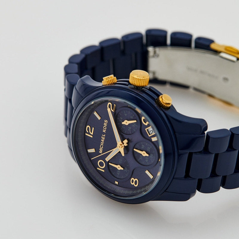 Michael Kors Runway Analog Blue Dial Blue Steel Strap Watch for Women - MK7332 Buy Now By Michael Kors
