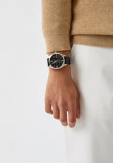 Emporio Armani Claudio Chronograph Black Dial Black Leather Strap Watch For Men - AR11542 Buy Now By Emporio Armani
