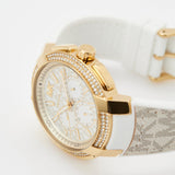Michael Kors Sydney Quartz White Dial White Leather Strap Watch For Women - MK7221 Buy Now By Michael Kors