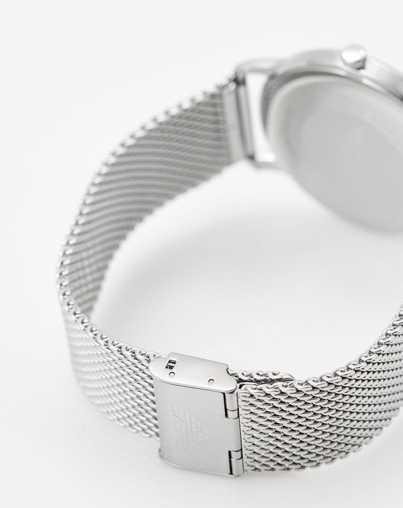Emporio Armani Minimalist Quartz Blue Dial Silver Steel Strap Watch For Men - AR11571 Buy Now By Emporio Armani