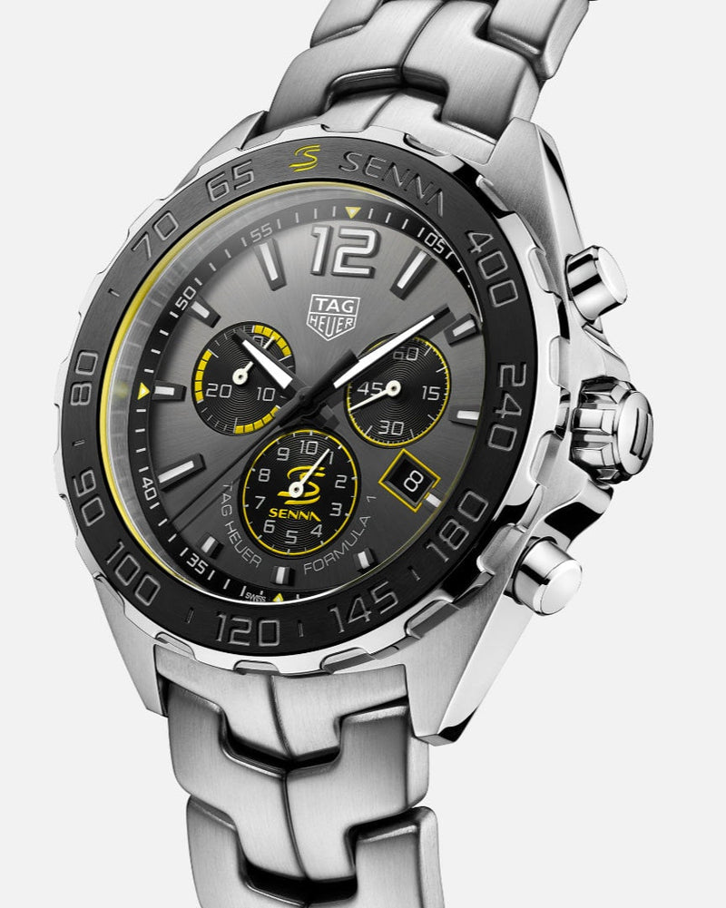 Tag Heuer Formula 1 Ayrton Senna Special Edition Grey Dial Silver Steel Strap Watch for Men - CAZ101AF.BA0637 Buy Now By Tag Heuer