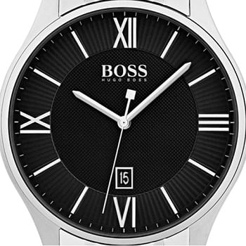 Hugo Boss Governer Black Dial Silver Steel Strap Watch for Men - 1513488 Buy Now By Hugo Boss