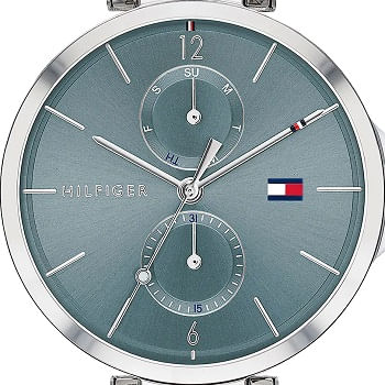 Shop Tommy Hilfiger Angela Blue Dial Silver Steel Strap Watch for Women - 1782126 in USA
