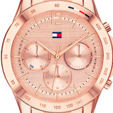 Tommy Hilfiger Haven Chronograph Rose Gold Dial Rose Gold Steel Strap Watch For Women - 1782197