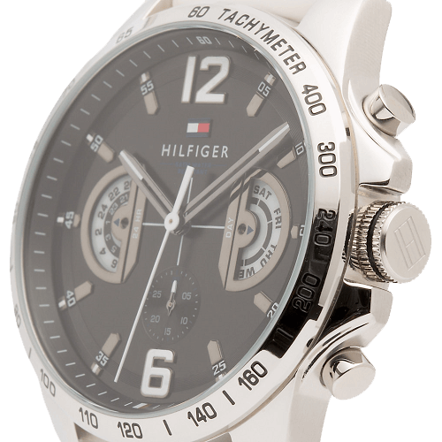 Tommy Hilfiger Multifunction Black Dial White Rubber Strap Watch for Men - 1791475 Buy Now By Tommy Hilfiger