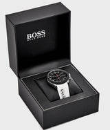 Shop Hugo Boss Velocity Black Dial White Rubber Strap Watch for Men - 1513718 in USA