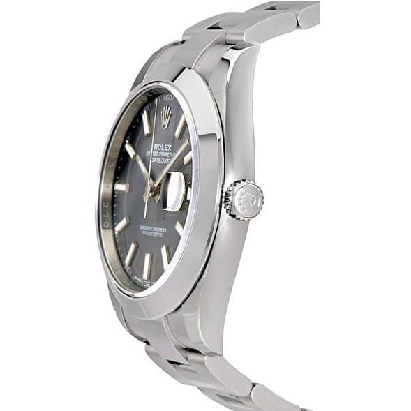 Shop Rolex Datejust 41 Oyster Grey Dial Oystersteel Strap Watch for Men - M126300-0007 in USA