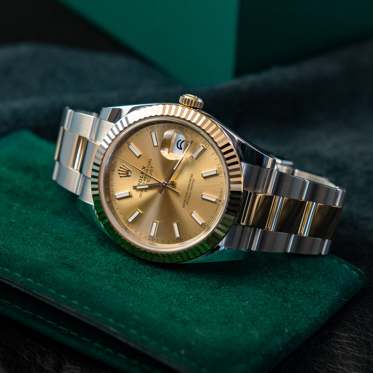 Rolex Datejust 41 Champagne Dial Two Tone Oystersteel & Gold Strap Watch for Men - M126333-0009