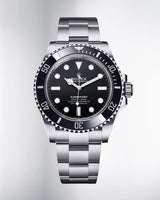 Shop Rolex Submariner Black Dial Silver Steel Strap Watch for Men - M124060-0001 in USA