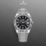 Shop Rolex Datejust 41 Oyster Black Dial Two Tone Oystersteel & White Gold Strap Watch for Men - M126334-0018 in USA