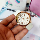Fossil Cecile White Dial White Leather Strap Watch for Women - AM4486 Buy Now By Fossil