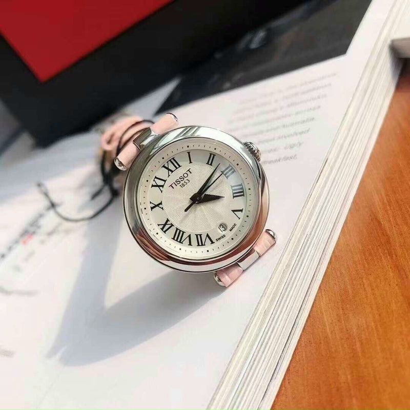 Tissot Bellissima Small Lady Silver Dial Pink Leather Strap Watch For Women - T126.010.16.013.01 Buy Now By Tissot
