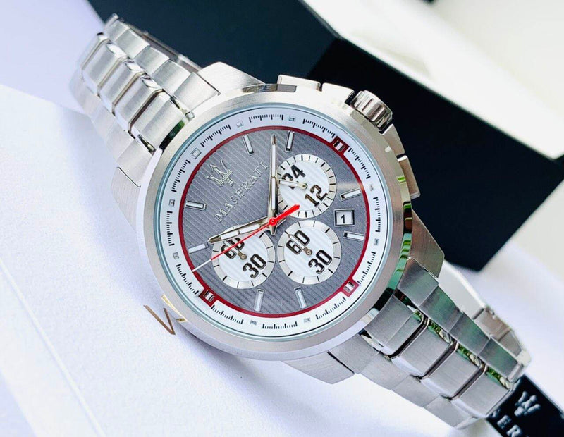Maserati Royale Chronograph Grey Dial Silver Steel Strap Watch For Men - R8873637003 Buy Now By Maserati