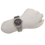 Shop Salvatore Ferragamo F-80 Classic Black Dial Silver Steel Strap Watch for Men - SFDT02423 in USA
