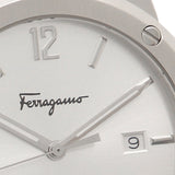 Shop Salvatore Ferragamo F-80 Classic Silver Dial Silver Steel Strap Watch for Men - SFDT02223 in USA