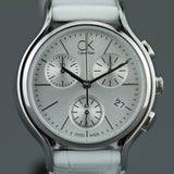 Calvin Klein Skirt White Dial White Leather Strap Watch for Women - K2U291L6 Buy Now By Calvin Klein