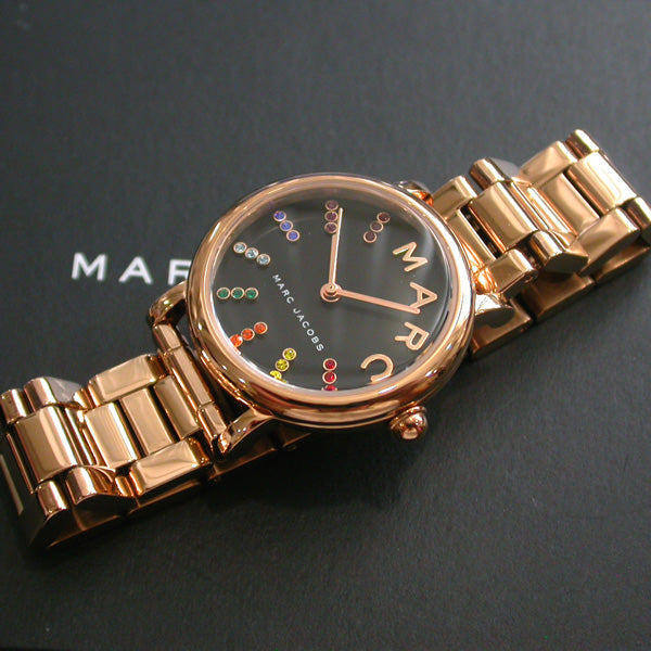Marc Jacobs Roxy Black Dial Rose Gold Steel Strap Watch for Women - MJ3569 Buy Now By Marc Jacobs