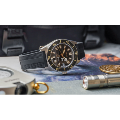 Shop Seiko Prospex 1965 Diver's Modern Re-Interpretation Automatic Brown Dial Black Rubber Strap Watch For Men - SPB147J1 in USA