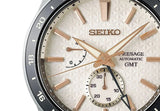 Shop Seiko Presage Sharp Edged Series Automatic GMT Champagne Dial Silver Steel Strap Watch For Men - SPB273J1 in USA