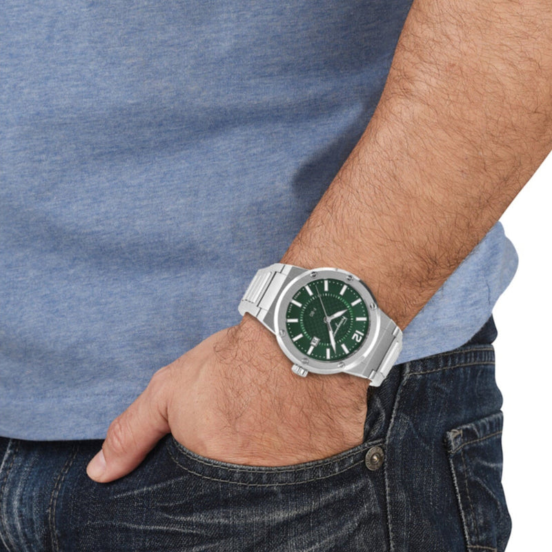 Salvatore Ferragamo F-80 Bracelet Green Dial Silver Steel Strap Watch For Men - SFHY00621 Buy Now By Salvatore Ferragamo