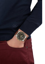 Shop Salvatore Ferragamo 1927 Chrono Analog Black Dial Brown Leather Strap Watch for Men - SFKZ00323 in USA
